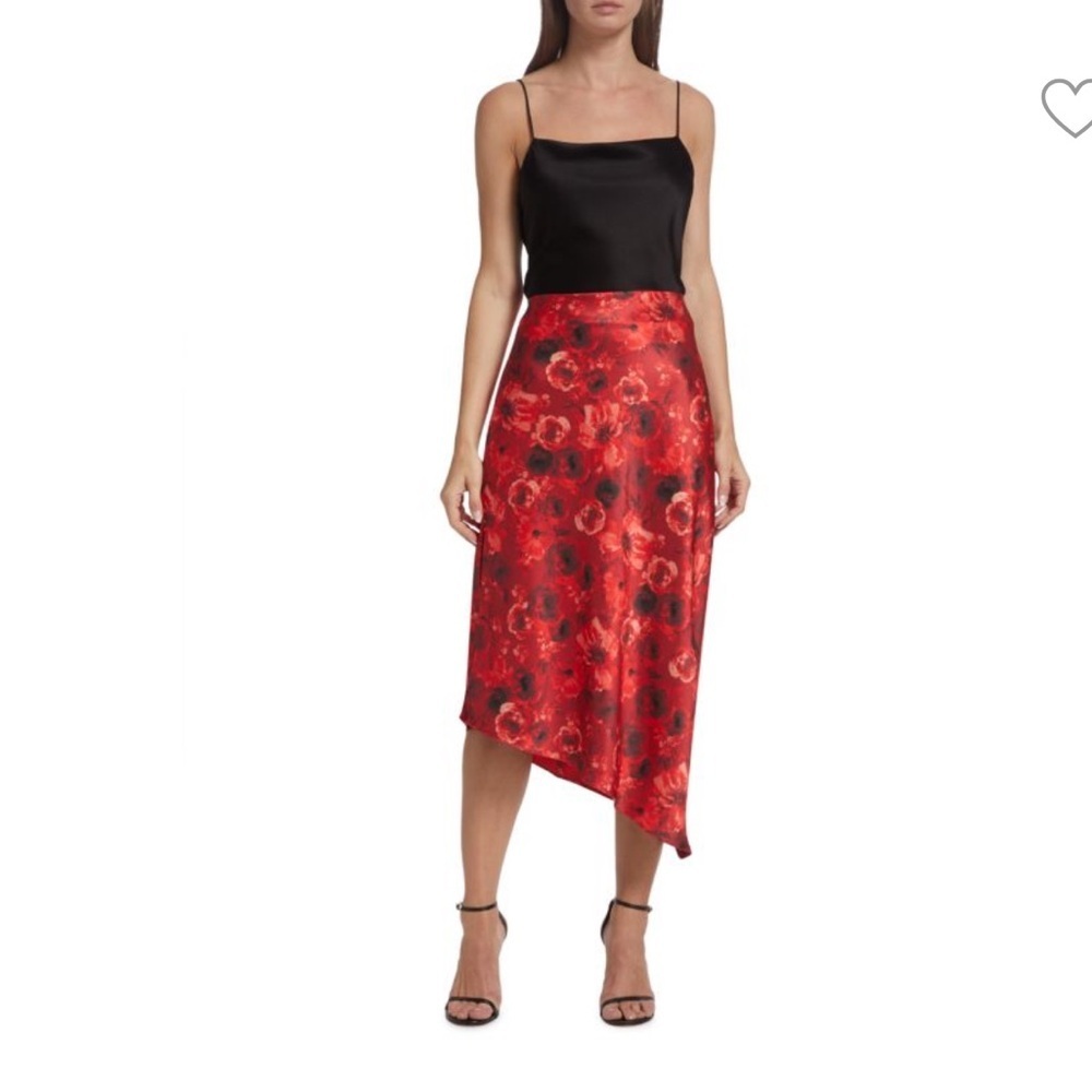 ALICE + OLIVIA
Maeve Asymmetric Slip Midi Skirt